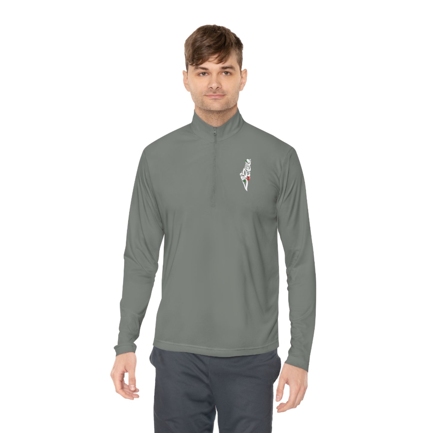 Free Palestine Quarter-Zip - Grey