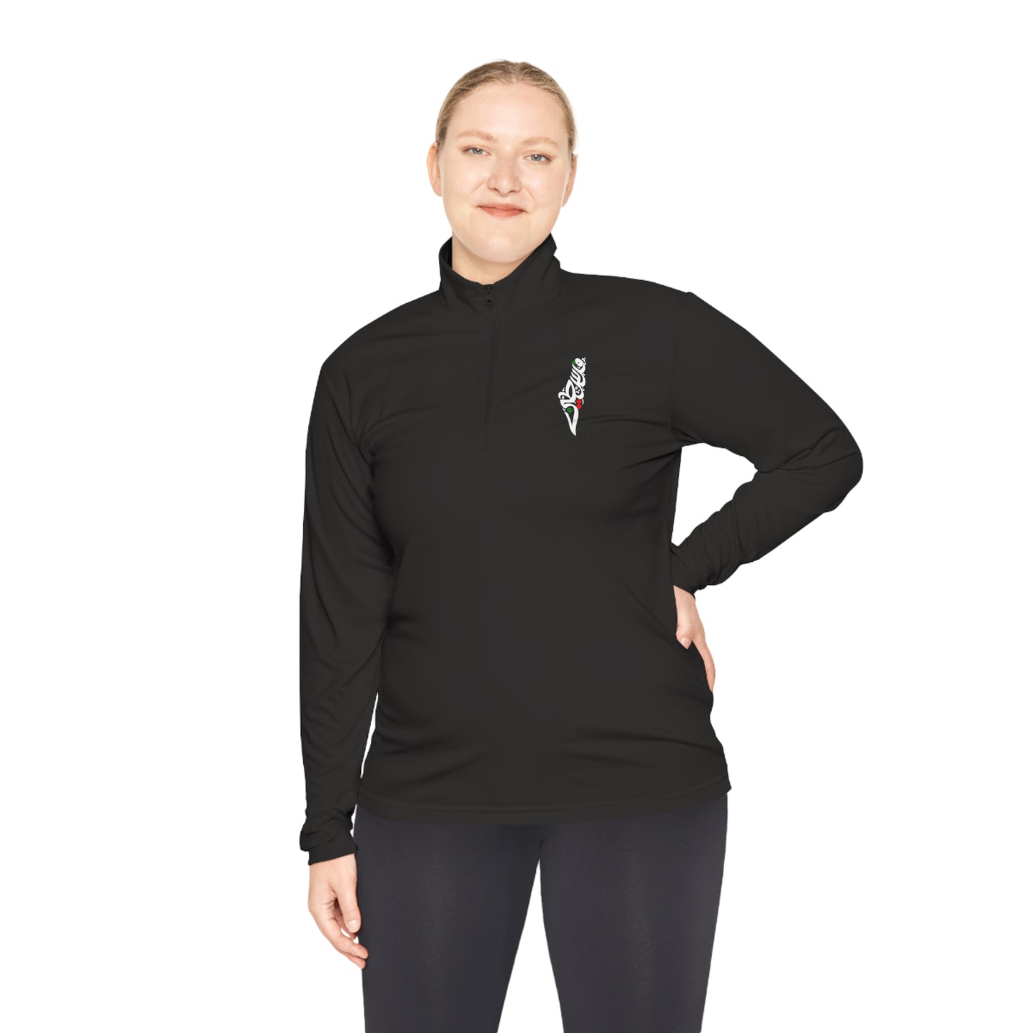 Free Palestine Quarter-Zip - Black