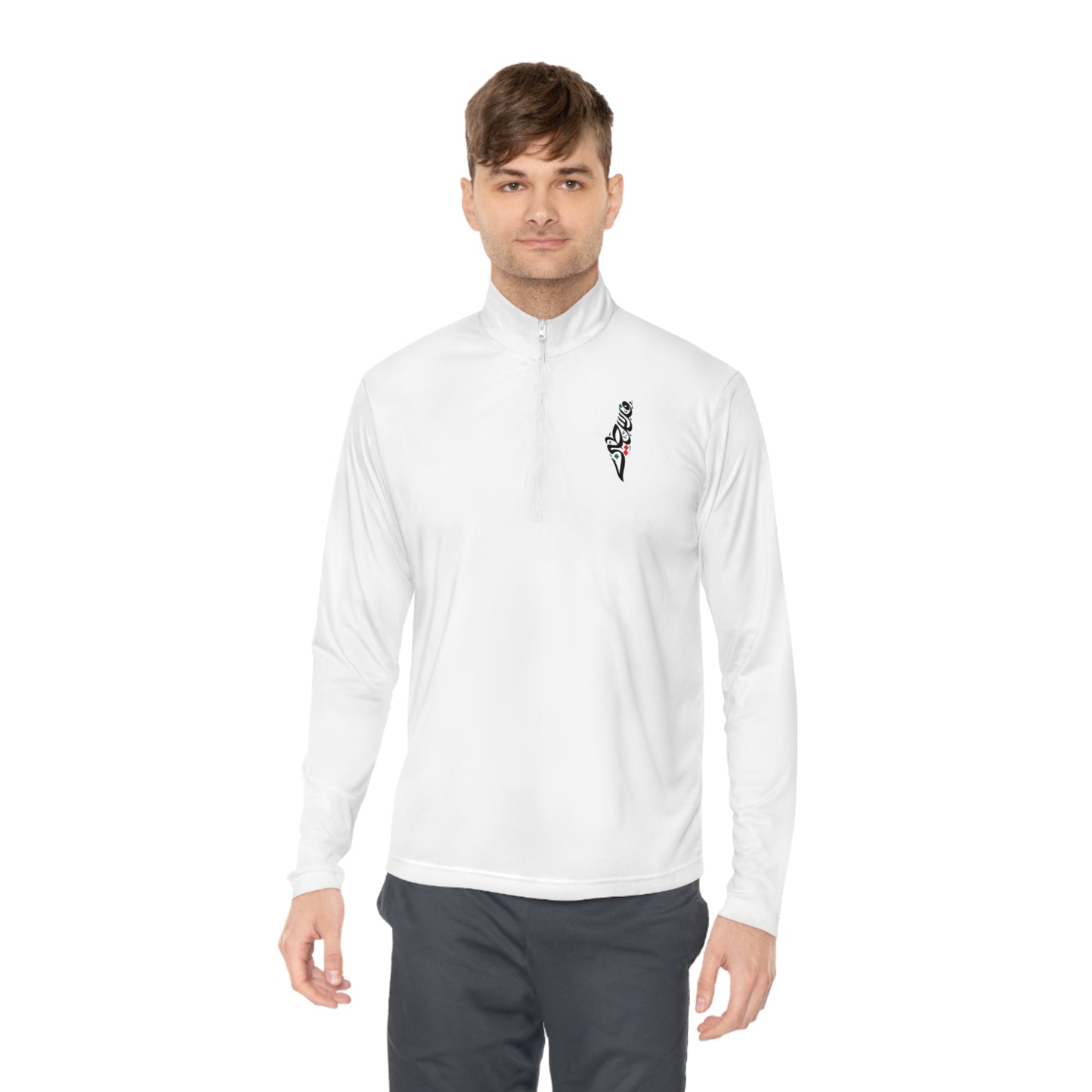 Free Palestine Quarter-Zip - White