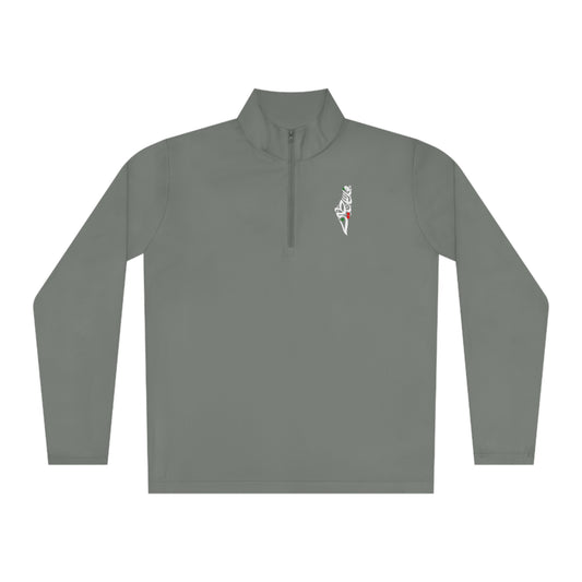 Free Palestine Quarter-Zip - Grey