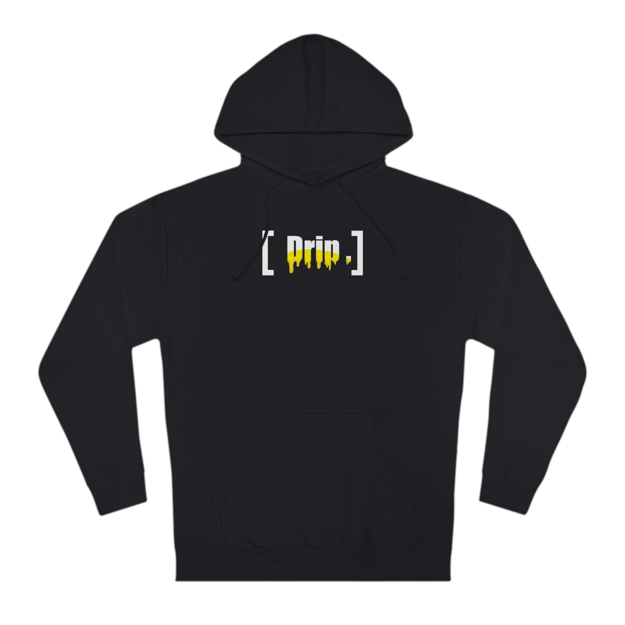 Black hoodie yellow online writing